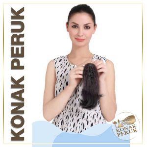 Kahve Kızıl Fiber Sentetik Tokalı Postiş